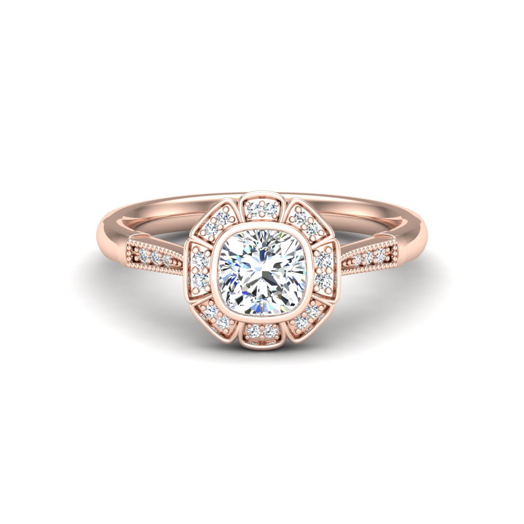 Kaylani Halo Engagement Ring